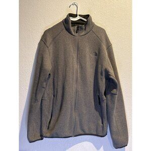 The North Face (Men's 2XL) Gray Full Zip Fleece Jacket